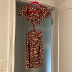 SO good for me: Two piece (connected with a front knot) dress